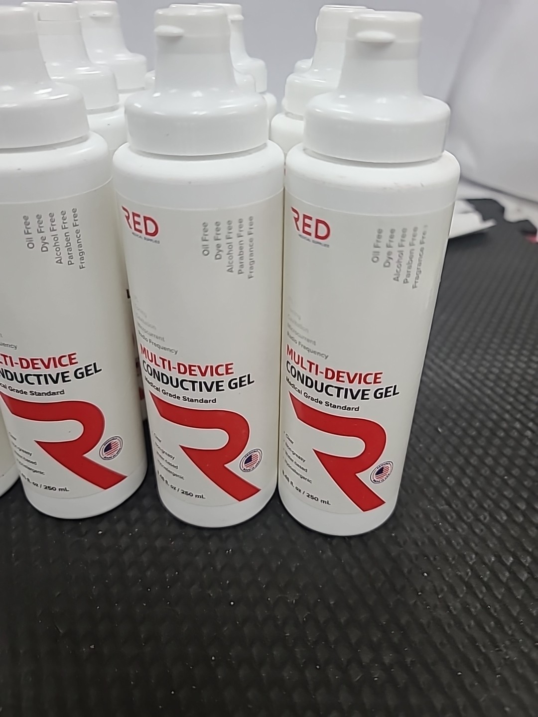 Red Conductive Ultrasound Gel Medium Viscosity Blue 250ml Set Of 12 Bottles