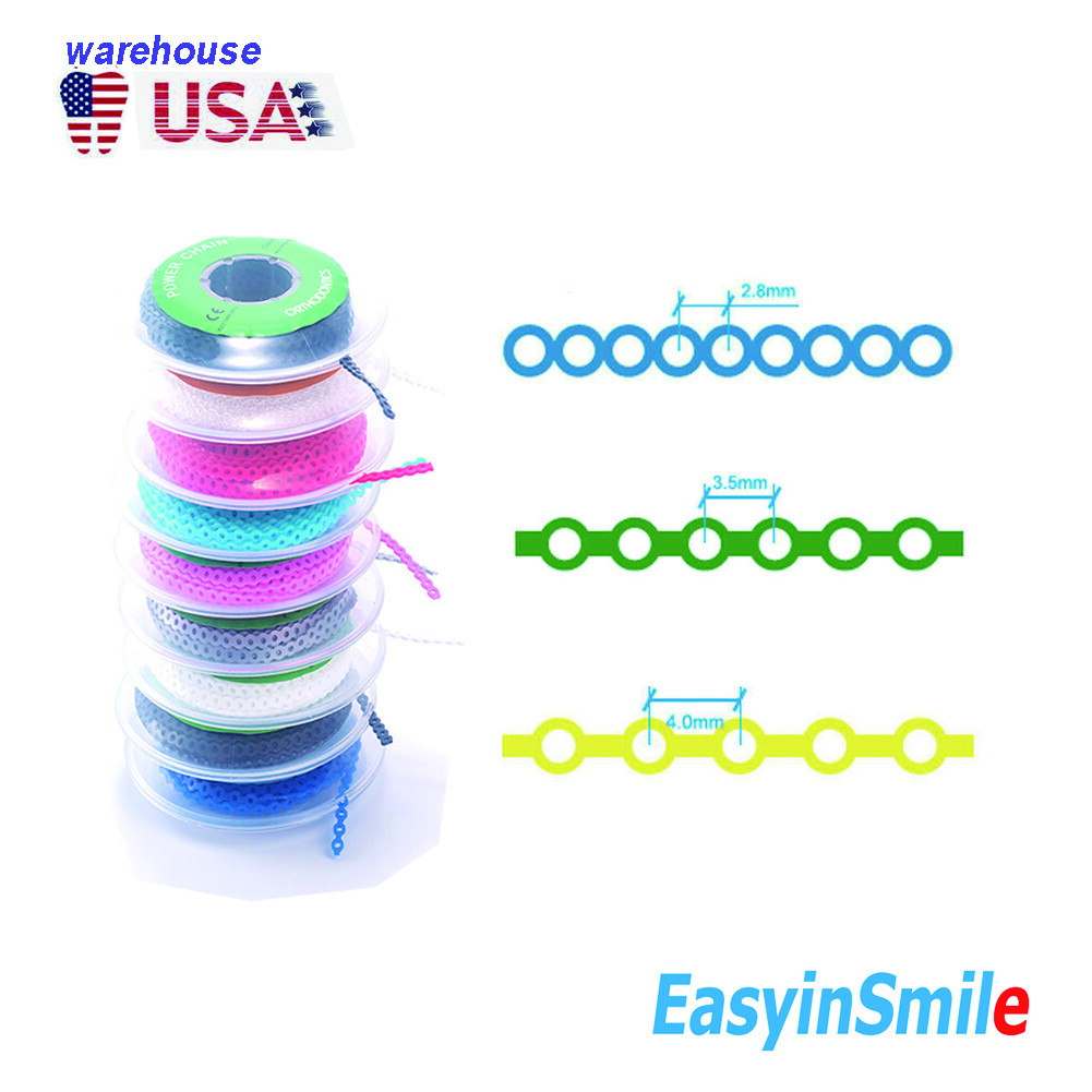 USA Dental Orthodontic Braces Power Chain Elastic Rubber Bands Long/Short/Close