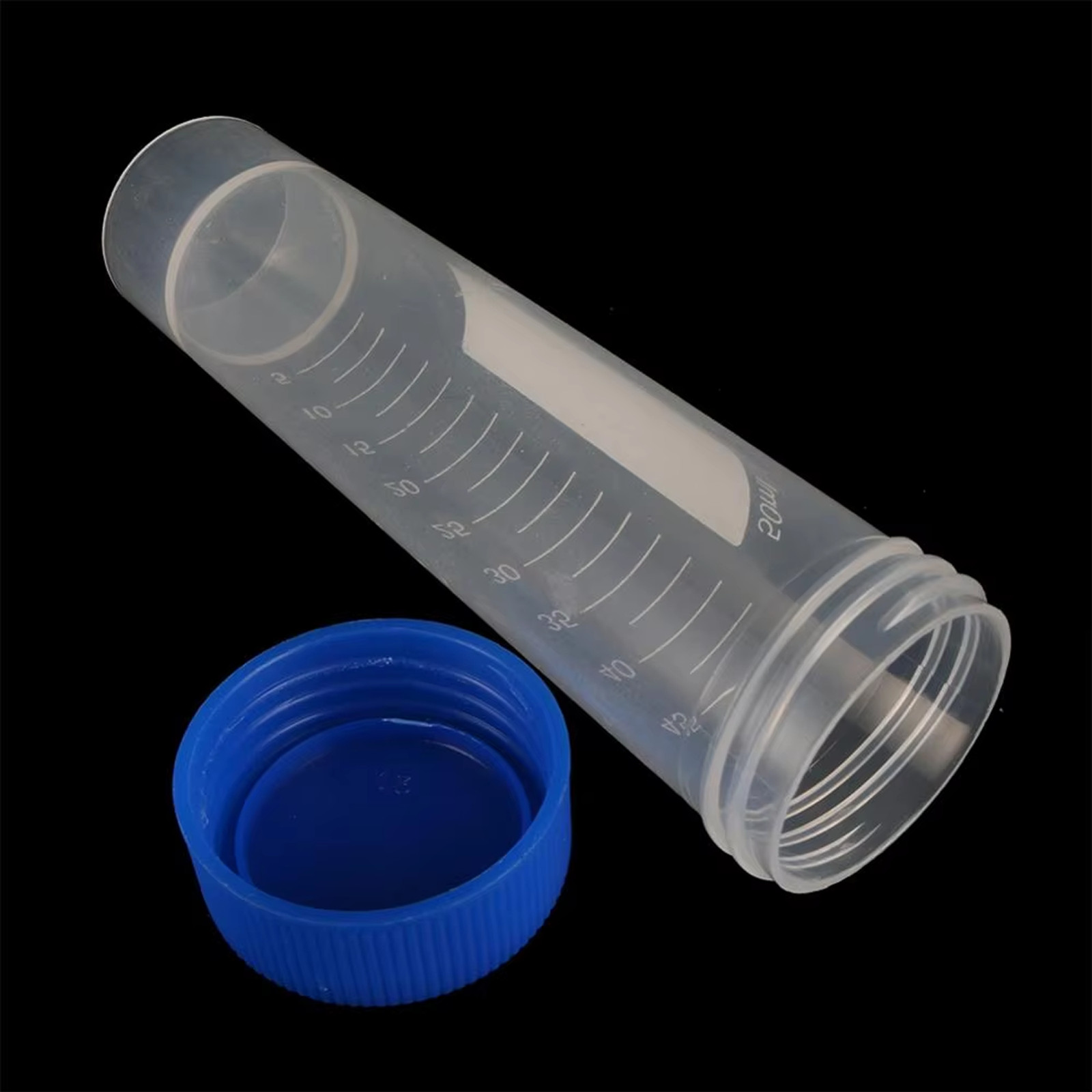 10PCS 50ml Centrifuge Tubes Screw Cap Flat/Round/Pointed Bottom Plastic