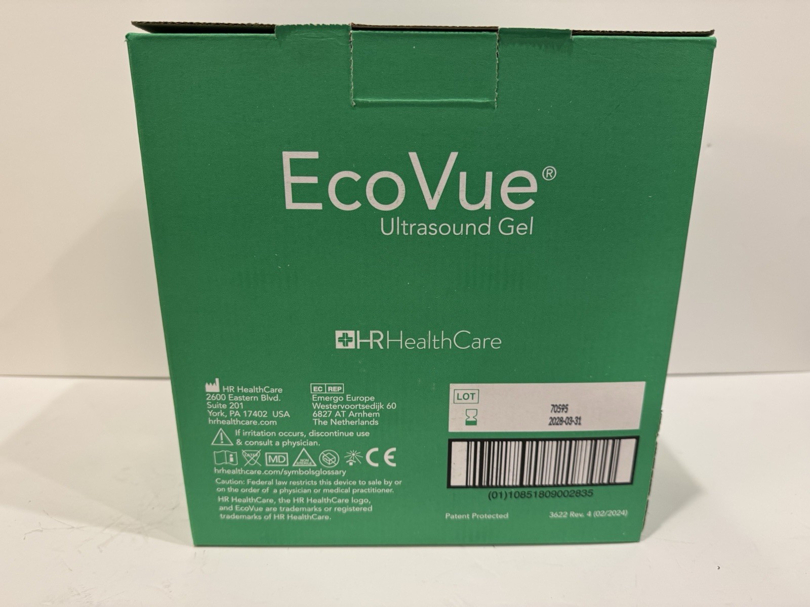 EvoVue Ultrasound Gel Ref 283 – 4 Boxes 100 Ct Each 32g (400 Total) – Exp 2028