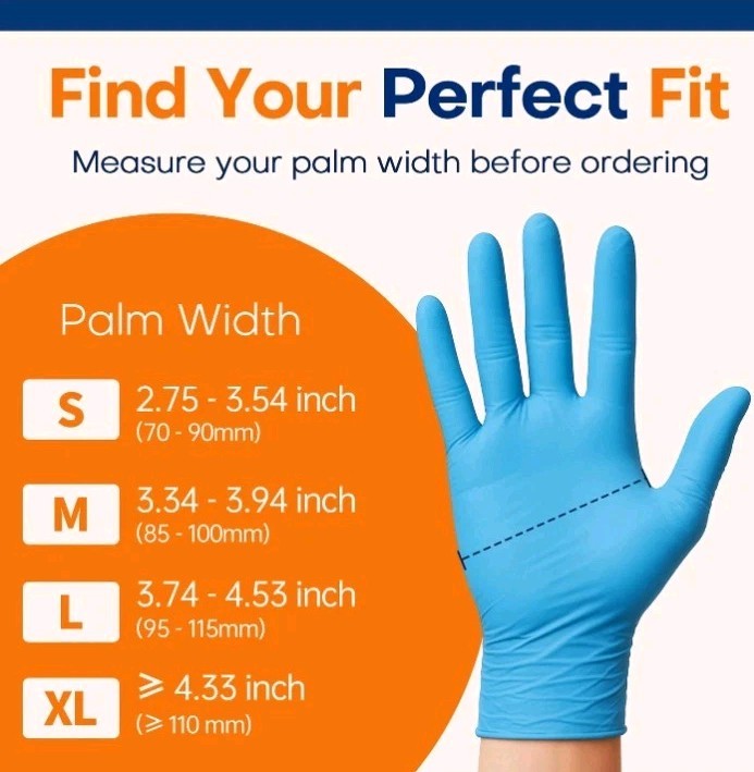 Lot Of 4 Boxes Medical Nitrile Exam Gloves, Latex-Free, Powder-Free, Food Safe