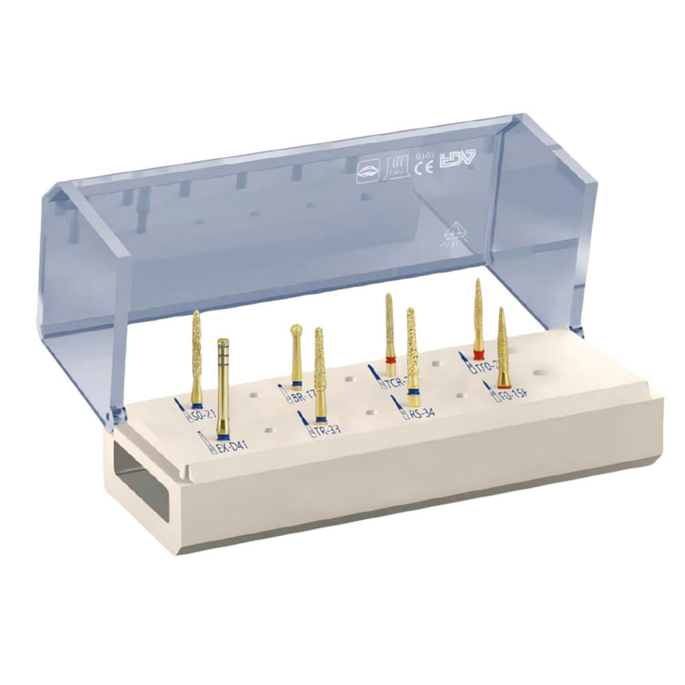 1 Set Dental High speed Bur Kit for crown extension surgery FG4608D 8pcs