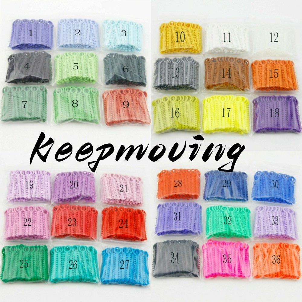 1 Pack 1040 Pcs Dental Orthodontic Elastic Braces Rubber Ligature Ties 37 Colors