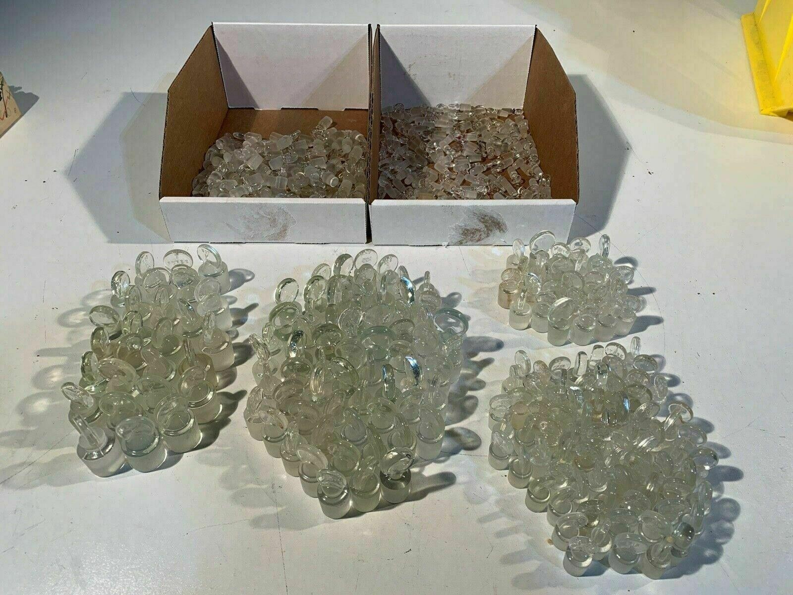 73x PCS PYREX 16 ST Pennyhead Inner Stopper Standard Taper Solid Glass – USED