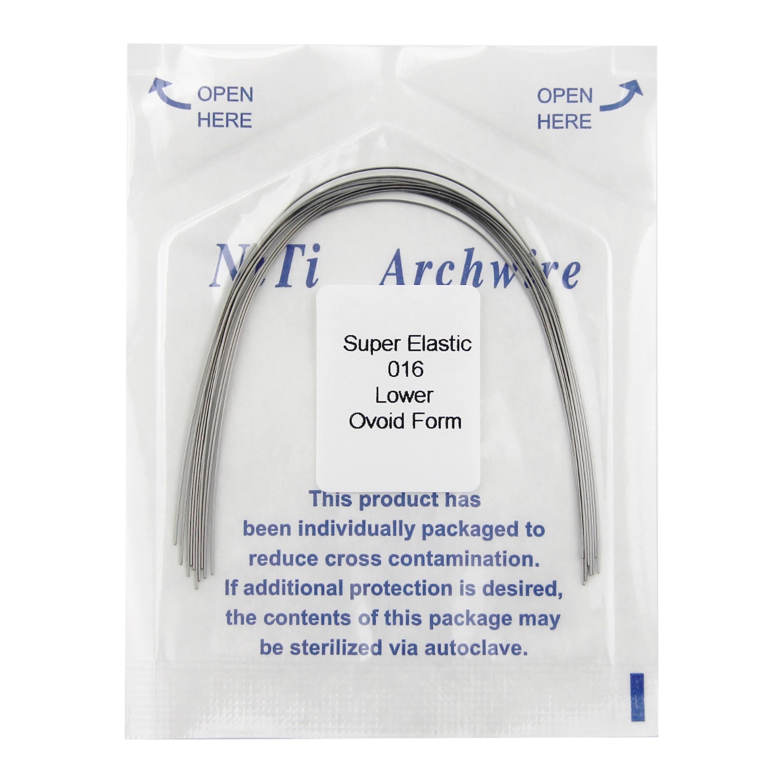 Dental Orthodontic Niti Arch Wires Ovoid Form Round Upper Lower 014 016 018 012