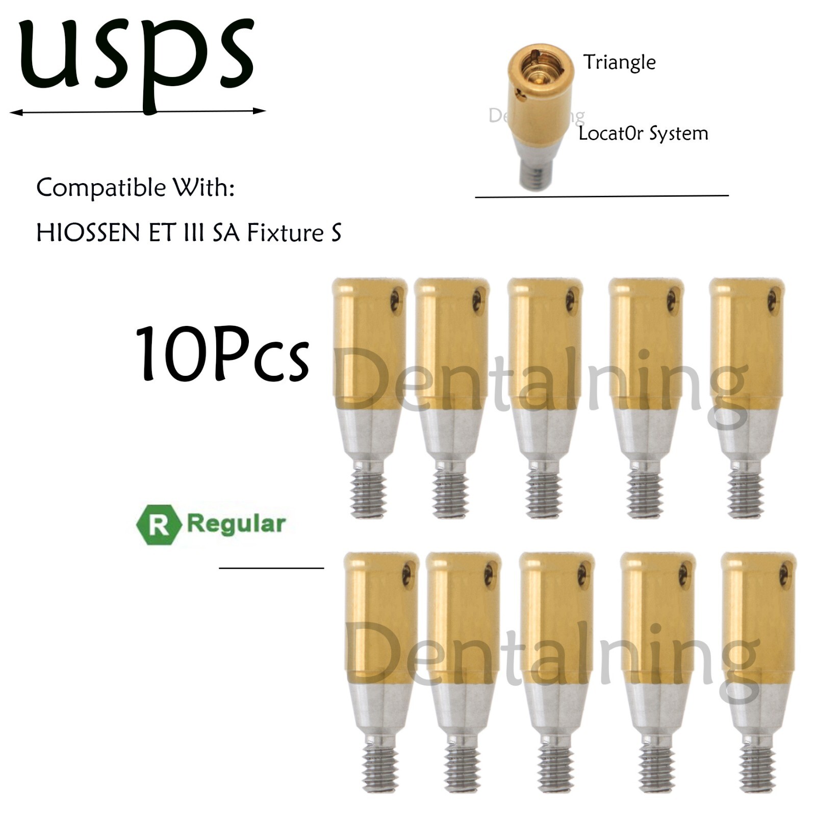 US Hiossen overdenture locator abutment Regular 3.7mm Fits 3/4/5.0mm