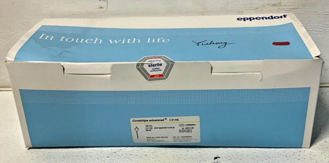 NEW Box of 100 Eppendorf 0030089545 1.0ml Sterile Combitips Advanced Pipette Tip