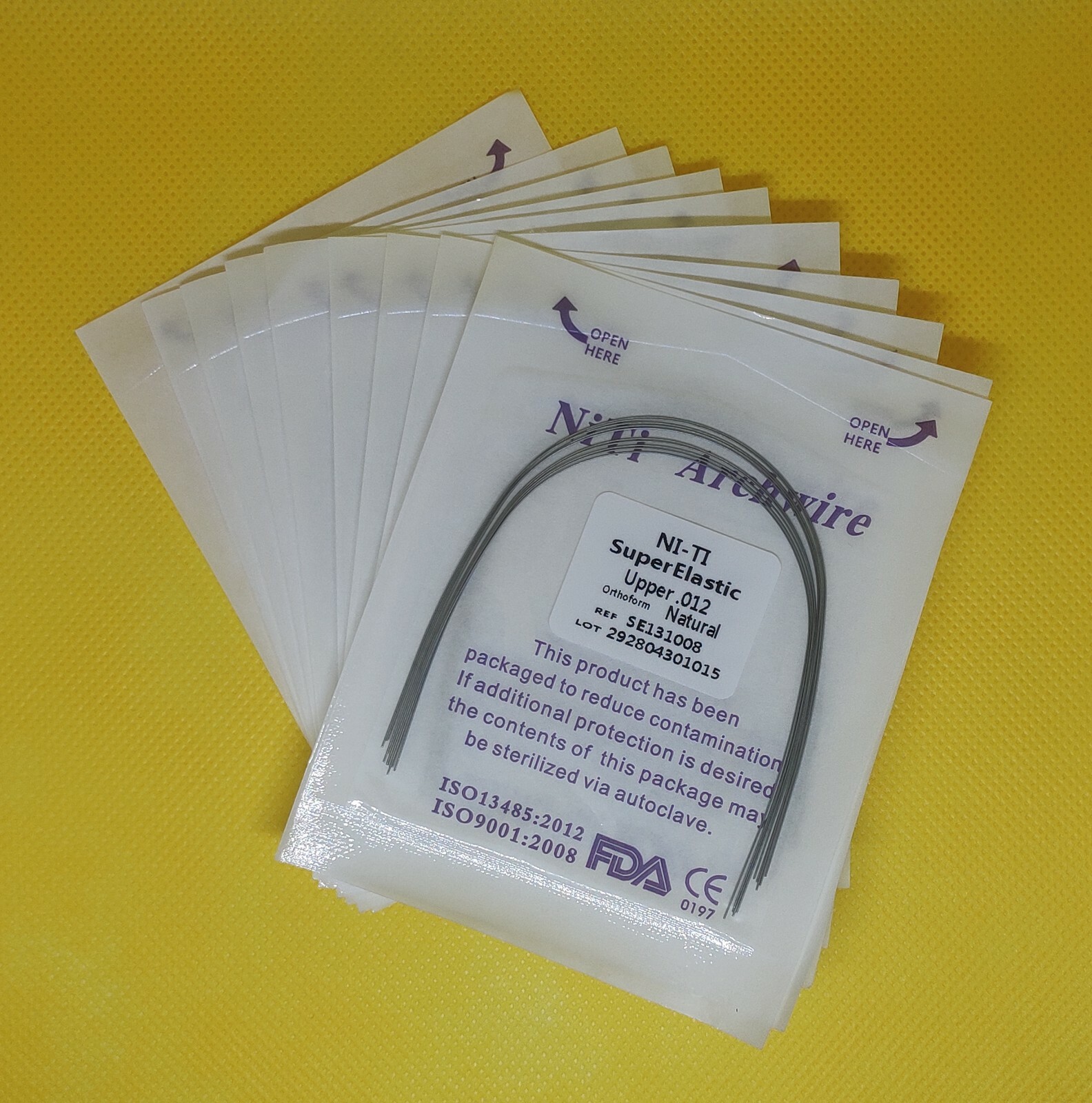 10Pcs/Pack Dental Super Elastic NITI Arch Wires Orthodontic Round Natural Form