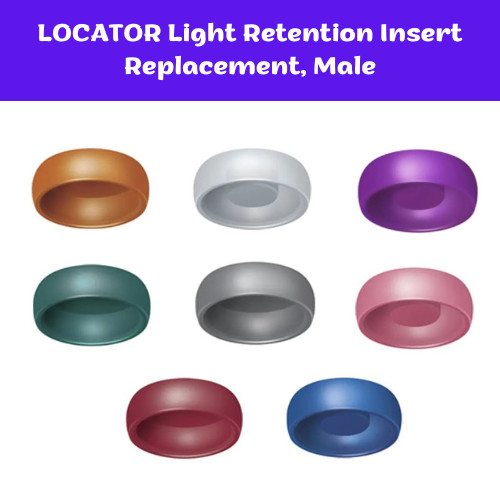LOCATOR Light Retention Insert Replacement, Male,4/Pk choose a color