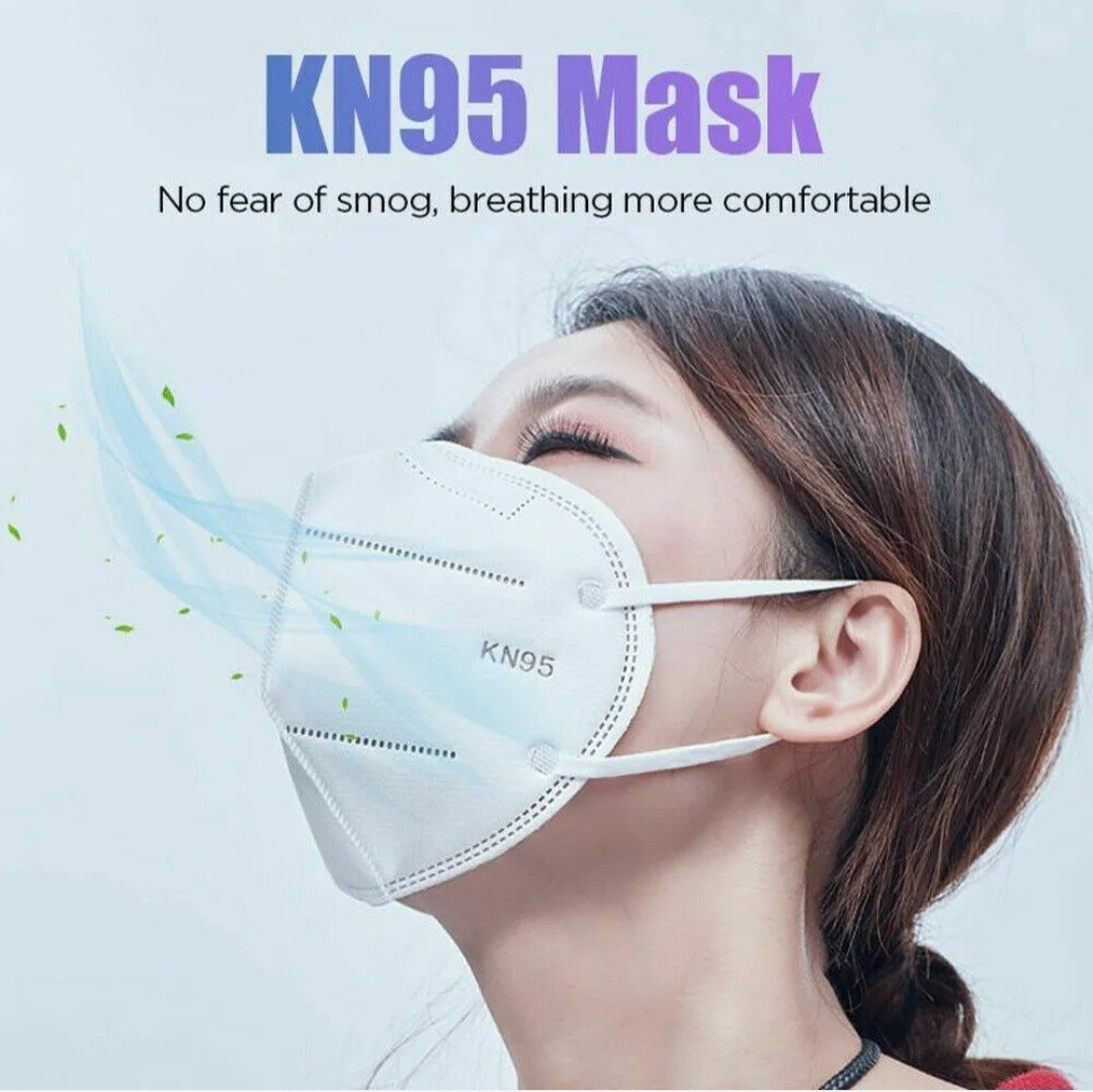 KN95 Face Mask Breathable 5-Layer Protection (5 packs = 50 masks)