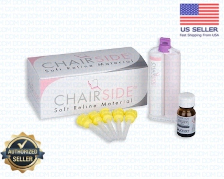 Zest Chairside Soft Reline Material 52g Cartridge 10mL Primer Bottle 10x mixing