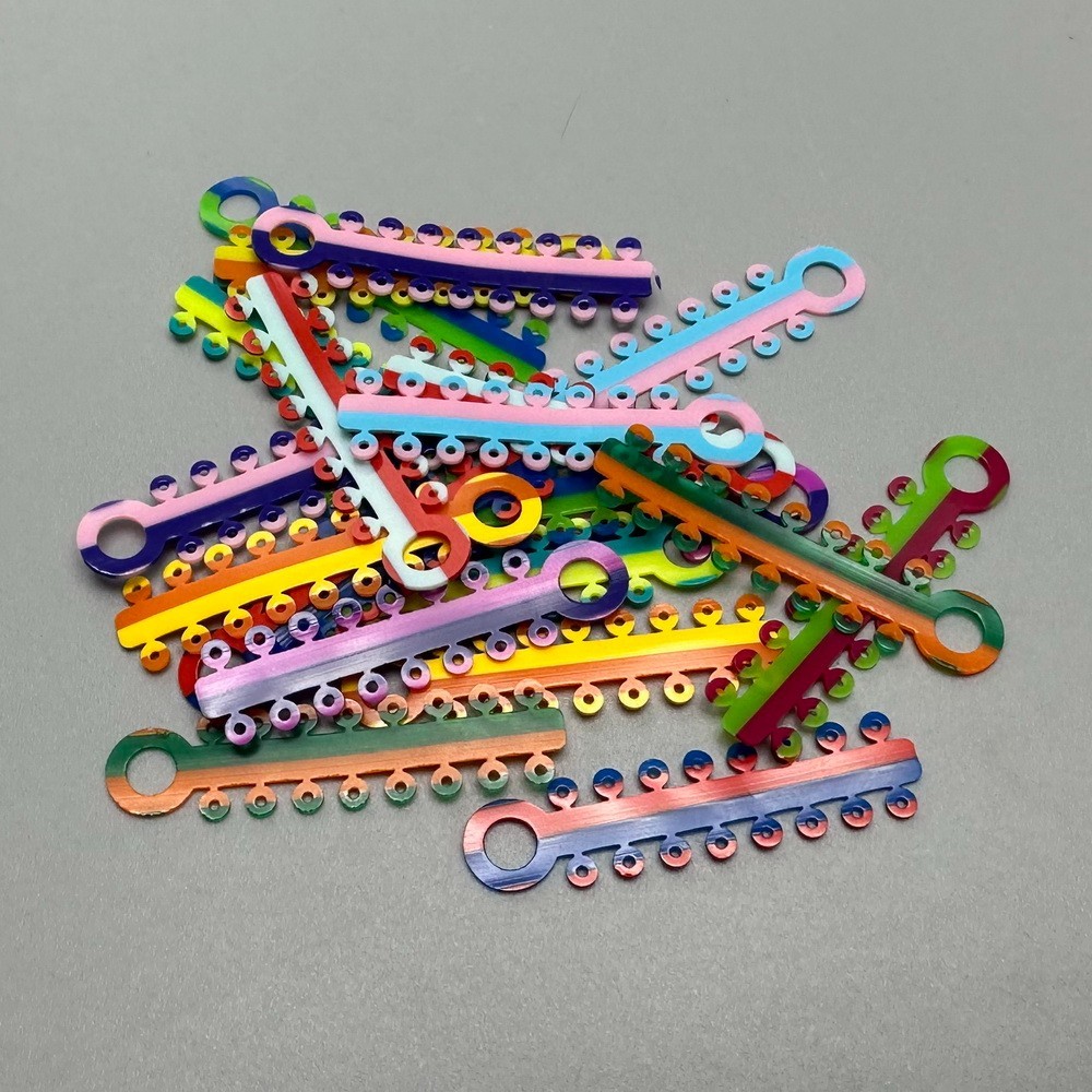 1 Bag Dental Orthodontic Ligature Ties Braces Elastic Rubber Bands Mixed Color