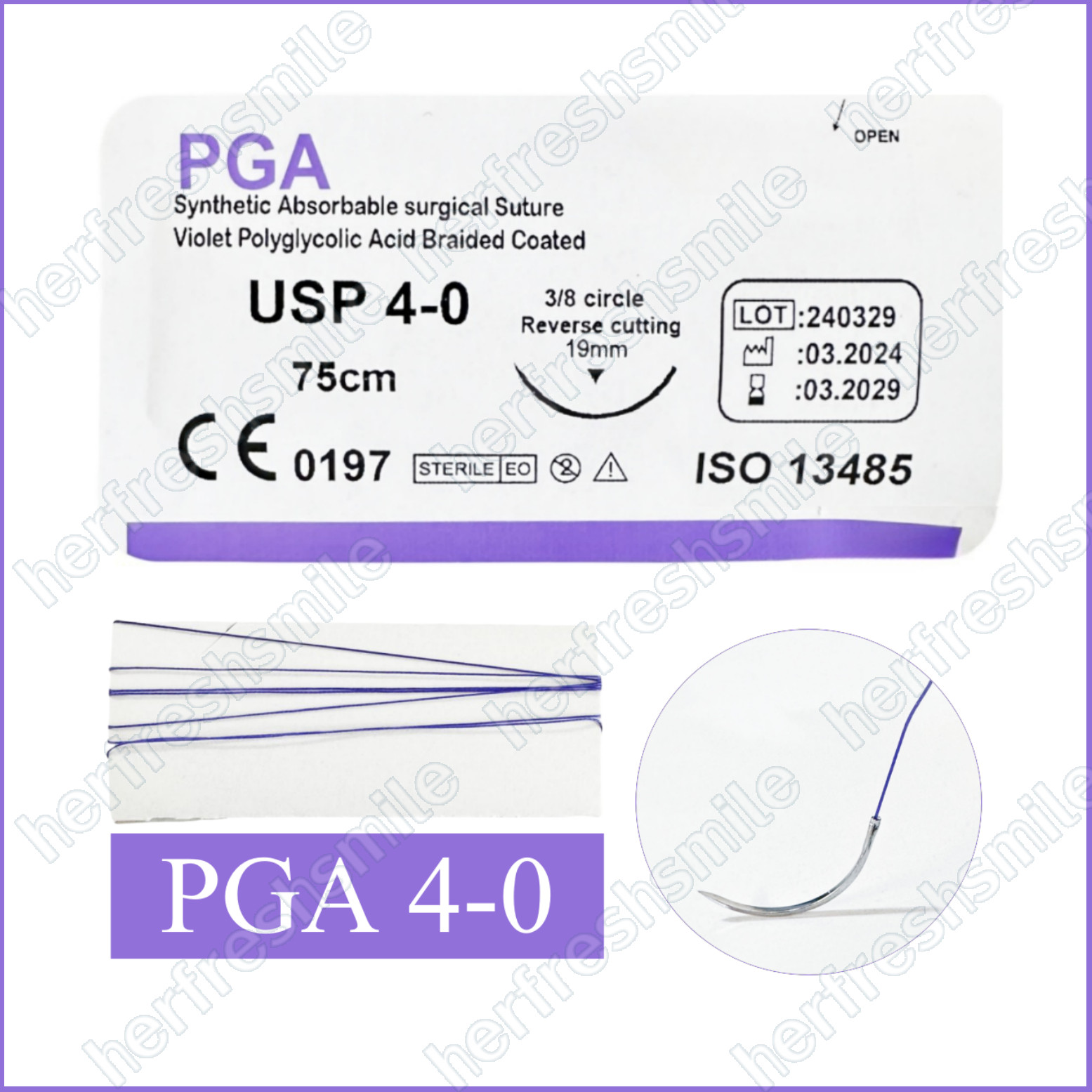 6Sizes Dental Practice Threads Reverse Oral Braided 3/0 4/0 5/0