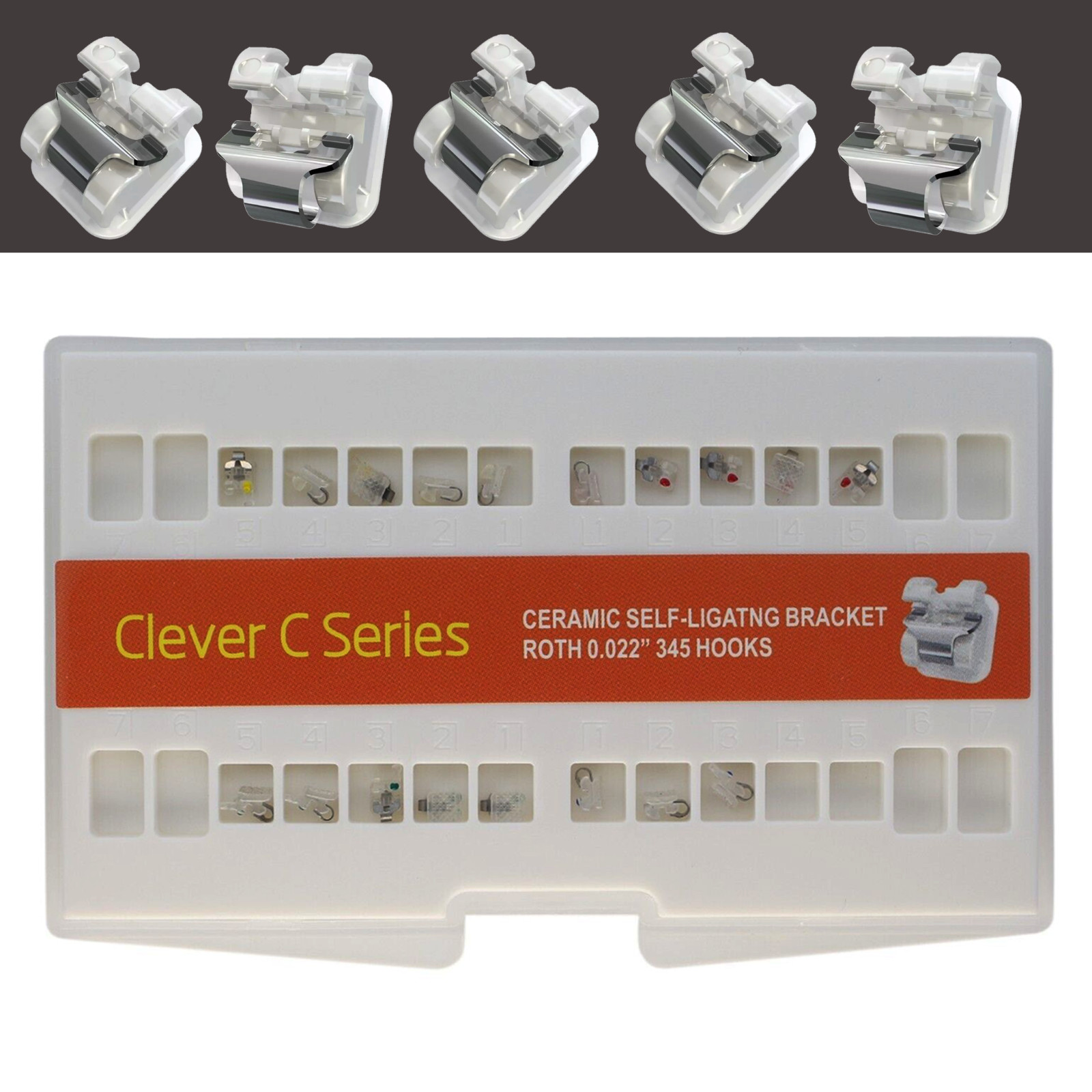Orthodontic Ceramic Self-Ligating Brackets Empower Clear Braces Roth 022 345hook