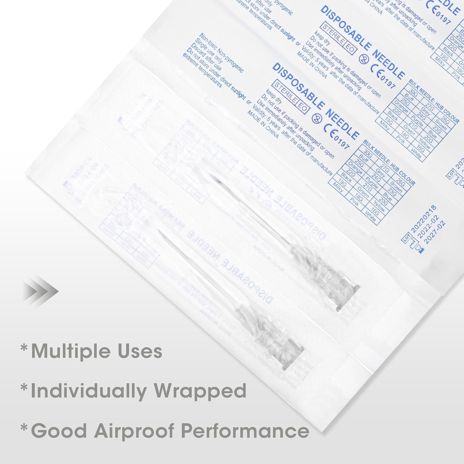 27 Gauge 1/2 Inch Disposable Needles with Caps – Luer Lock Lab Dispensing Access