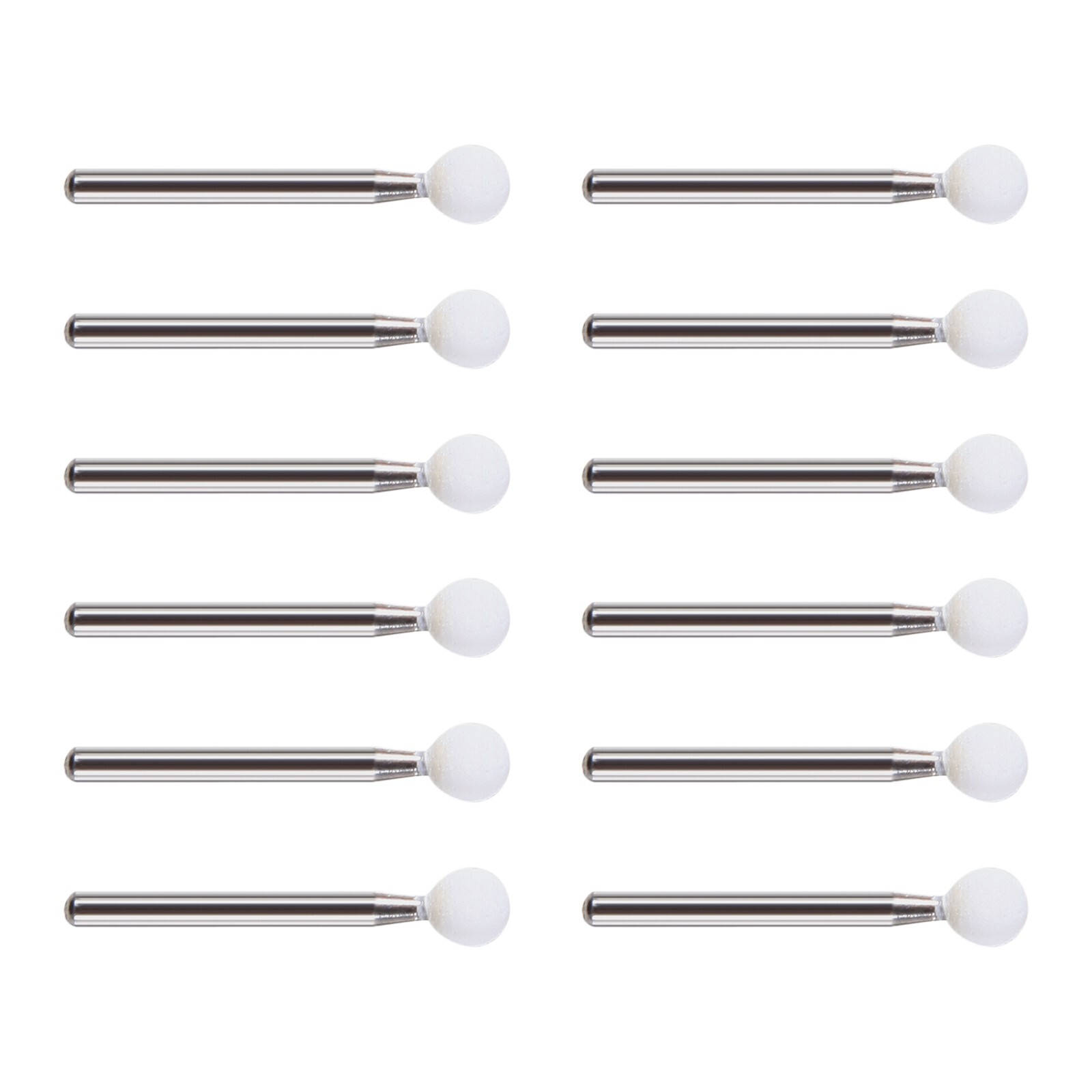 Dental White Stone Round Mounted Polishing Burs- FG 12/pks Abrasion Point Bur MD