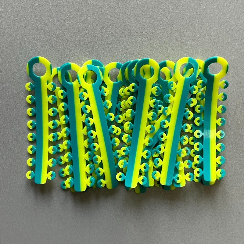 1Box/320pcs Dental Ligature Ties Orthodontic Elastic Rubber Bands Mix Colors