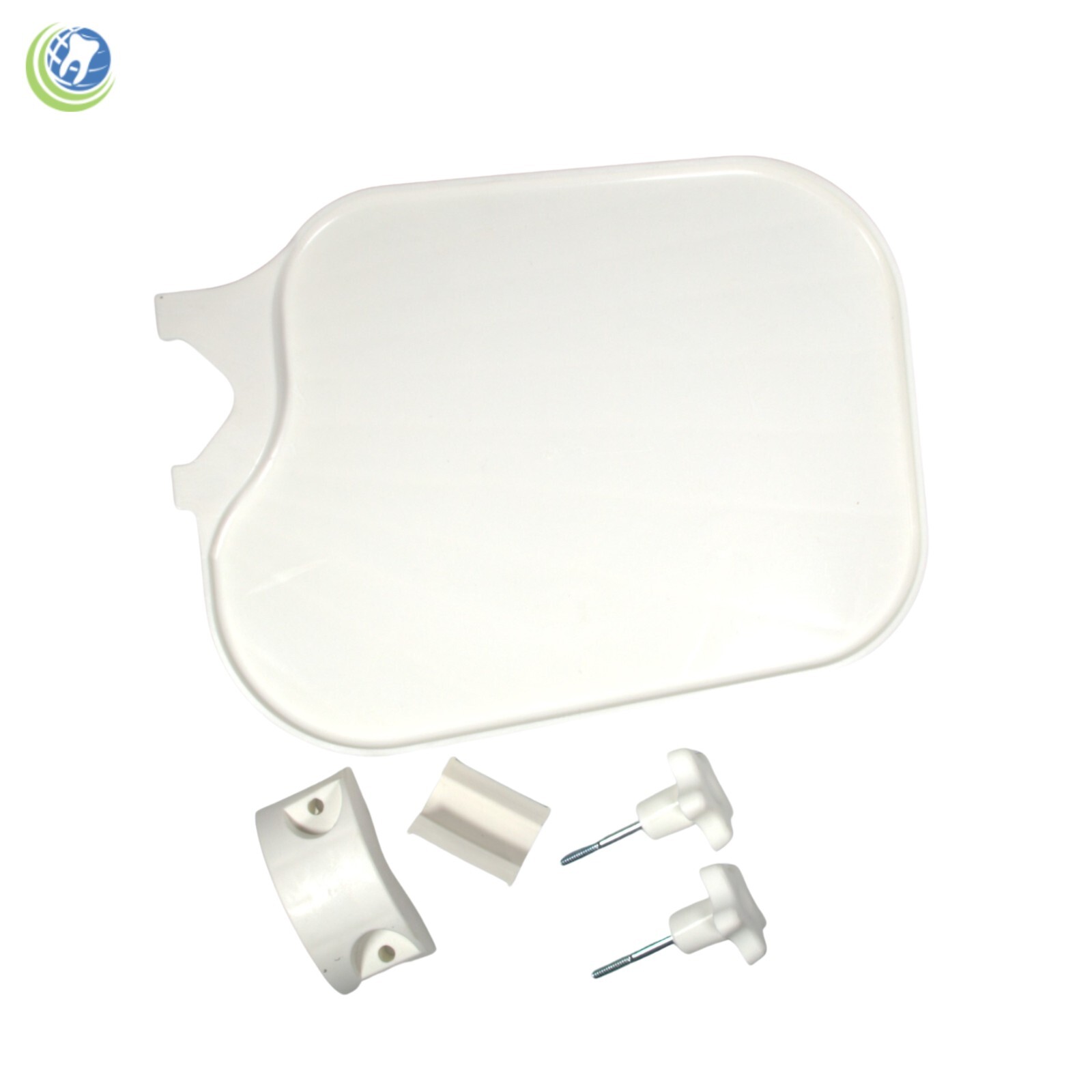 NEW DENTAL POLE POST MOUNT UTILITY ACCESSORY SHELF TRAY TABLE MEDICAL WHITE