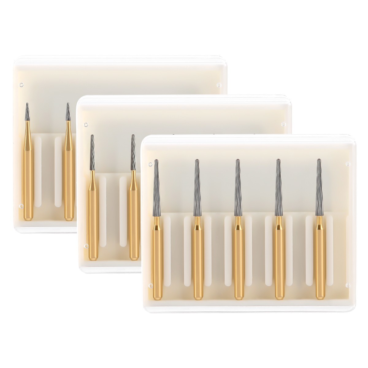 AZDENT Dental FG Burs High Speed Handpiece Round Tungsten Carbide Tungsten Steel