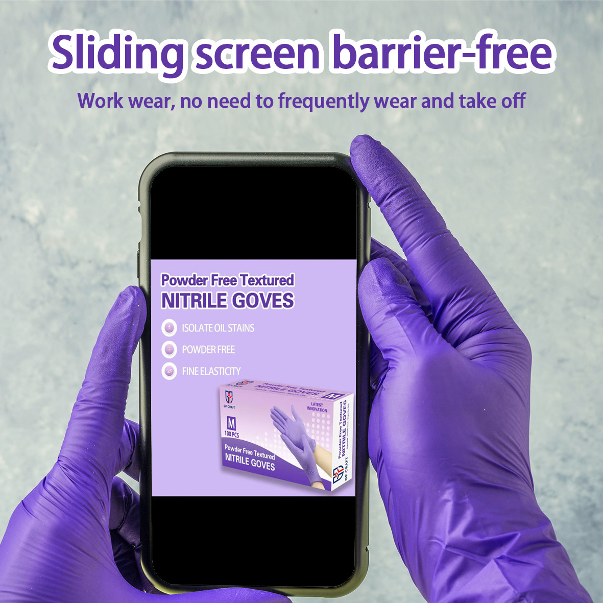 100pc Disposable Nitrile Exam 4-mil Latex Free Cleaning Food-Safe Gloves