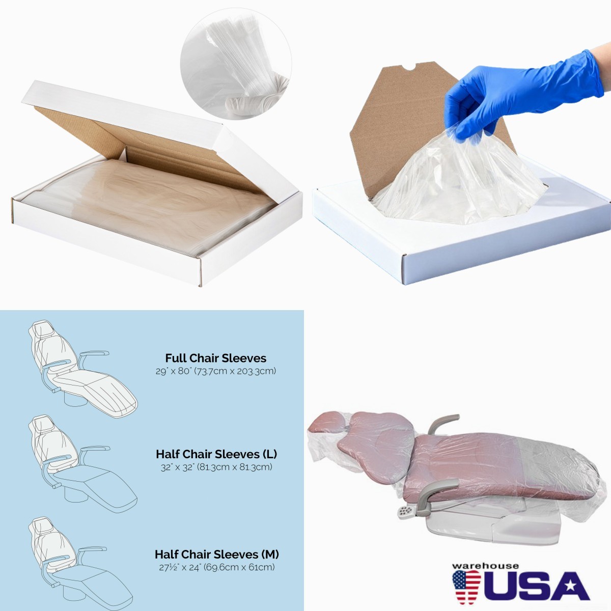 Dental Unit Chair Sleeves Cover Full&Half Disposable Protective Soft Durable