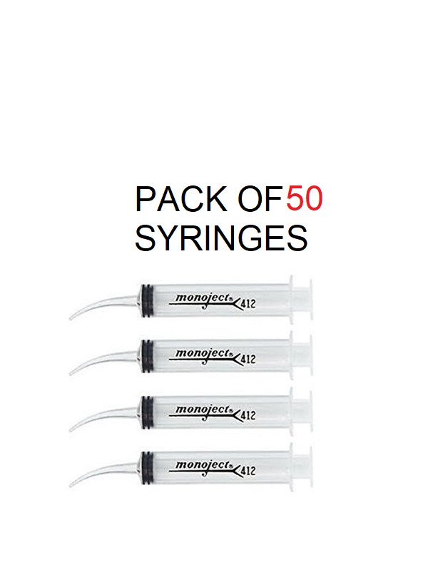 Original COVIDIEN Monoject® Curved 412 Tip 12cc Syringes 5 to 50 per pack