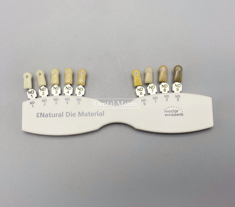 Dental IPS Natural Die Material Shade Guide Ivoclar Vivadent ND1-9 Abutment 1Set