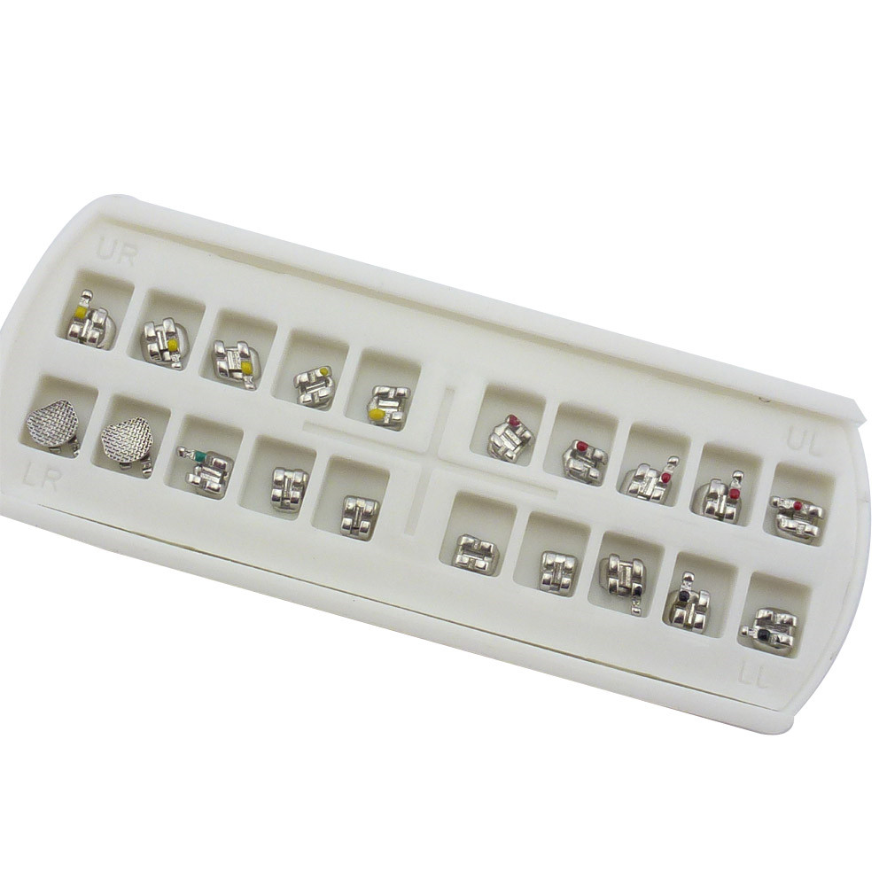 50Pack Dental Orthodontic Metal Brackets Braces Mini MIM Roth/MBT 022 3/345Hooks