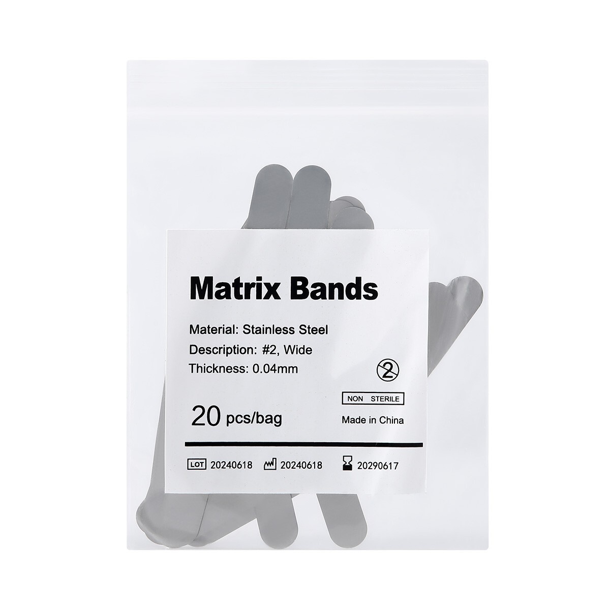 20pc/kit Dental universal Matrix Bands Tofflemire Stainless Steel band #1#2#3#13