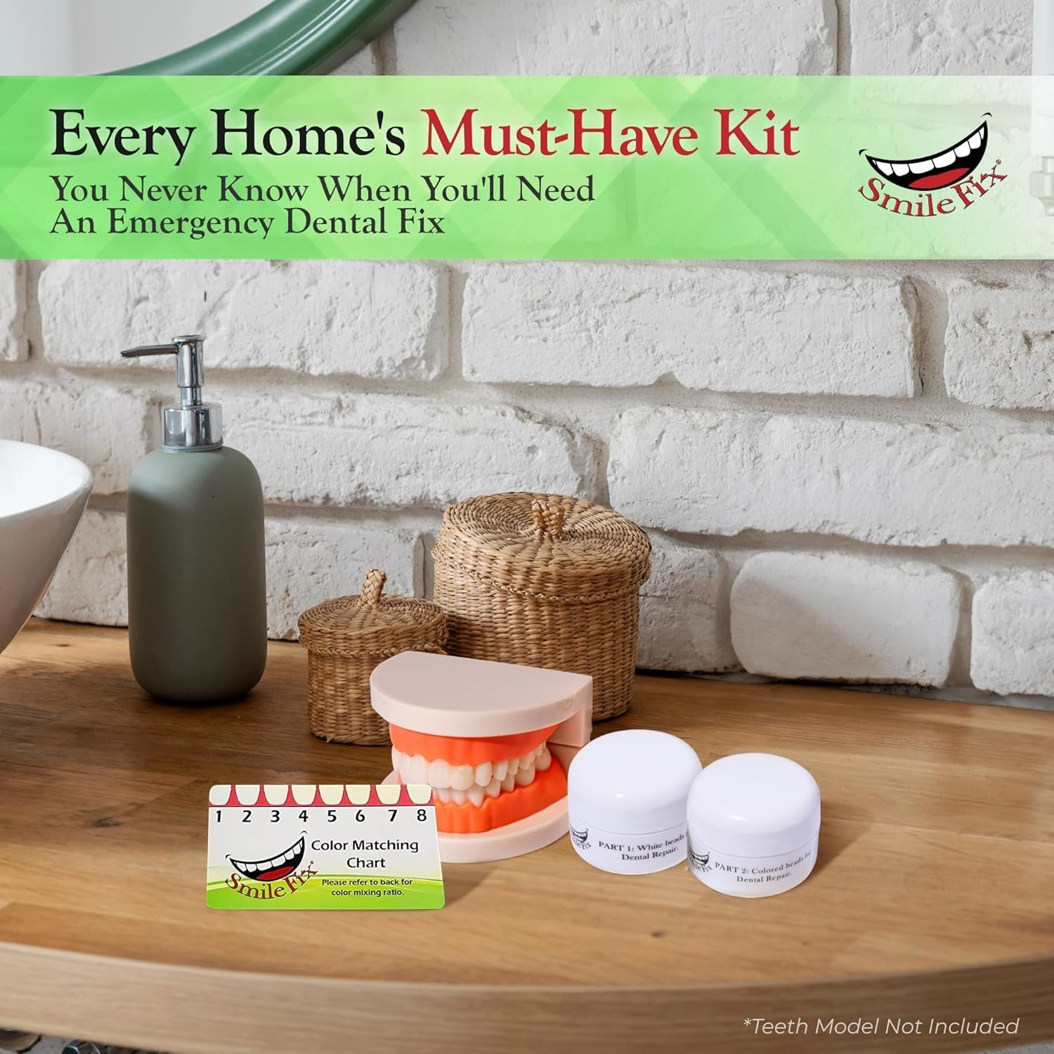 At-Home Tooth Repair Kit – Color Matching for Gaps & Broken Teeth – Easy Use