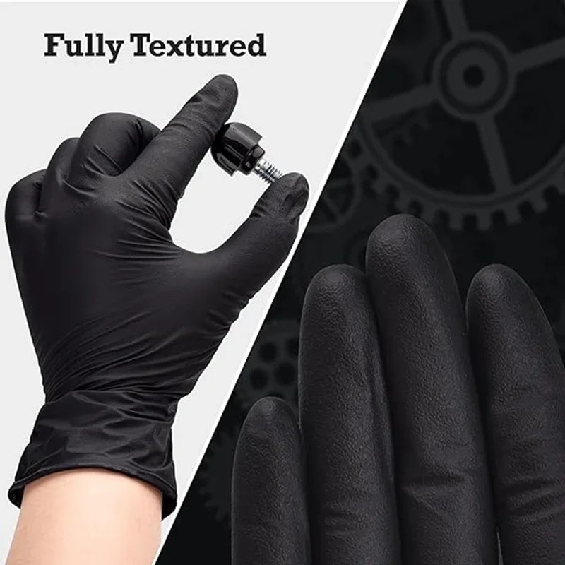 Black Nitrile Disposable Gloves , Latex & Powder Free.