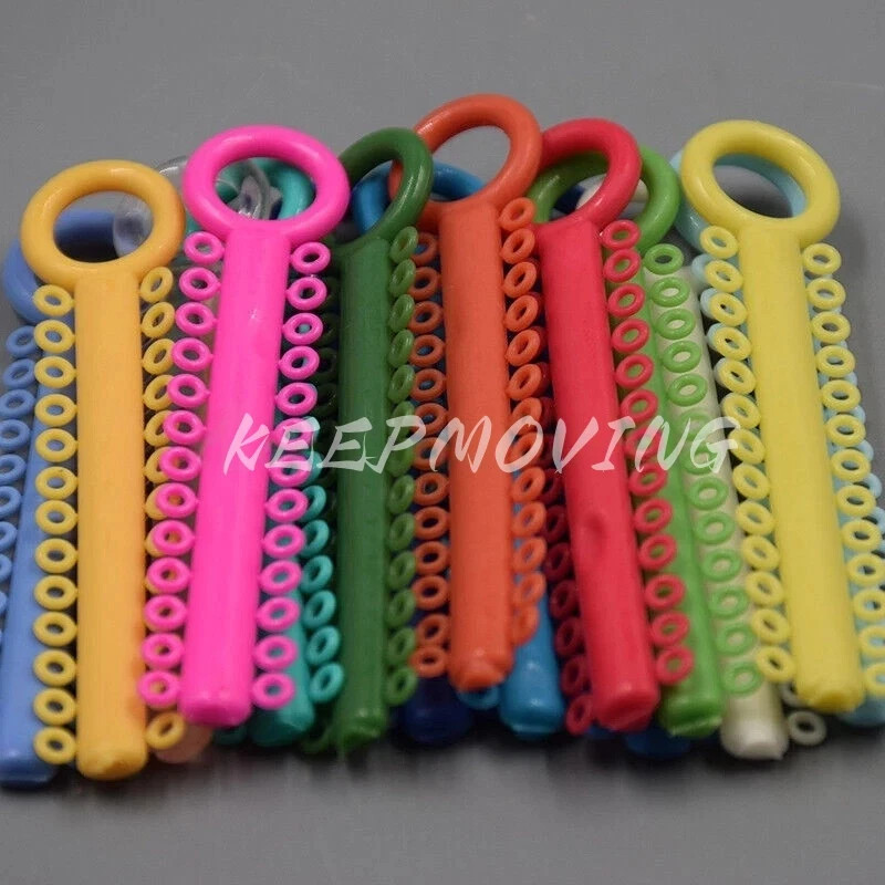 1 Pack 1040 Pcs Dental Orthodontic Elastic Braces Rubber Ligature Ties 37 Colors