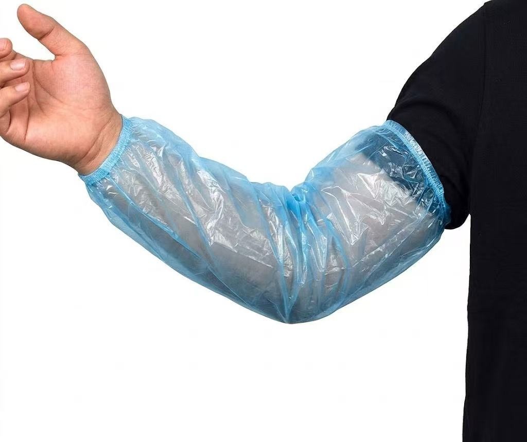 200 Pcs Disposable Protective Arm Sleeves Blue Non Woven Dust Proof Covers