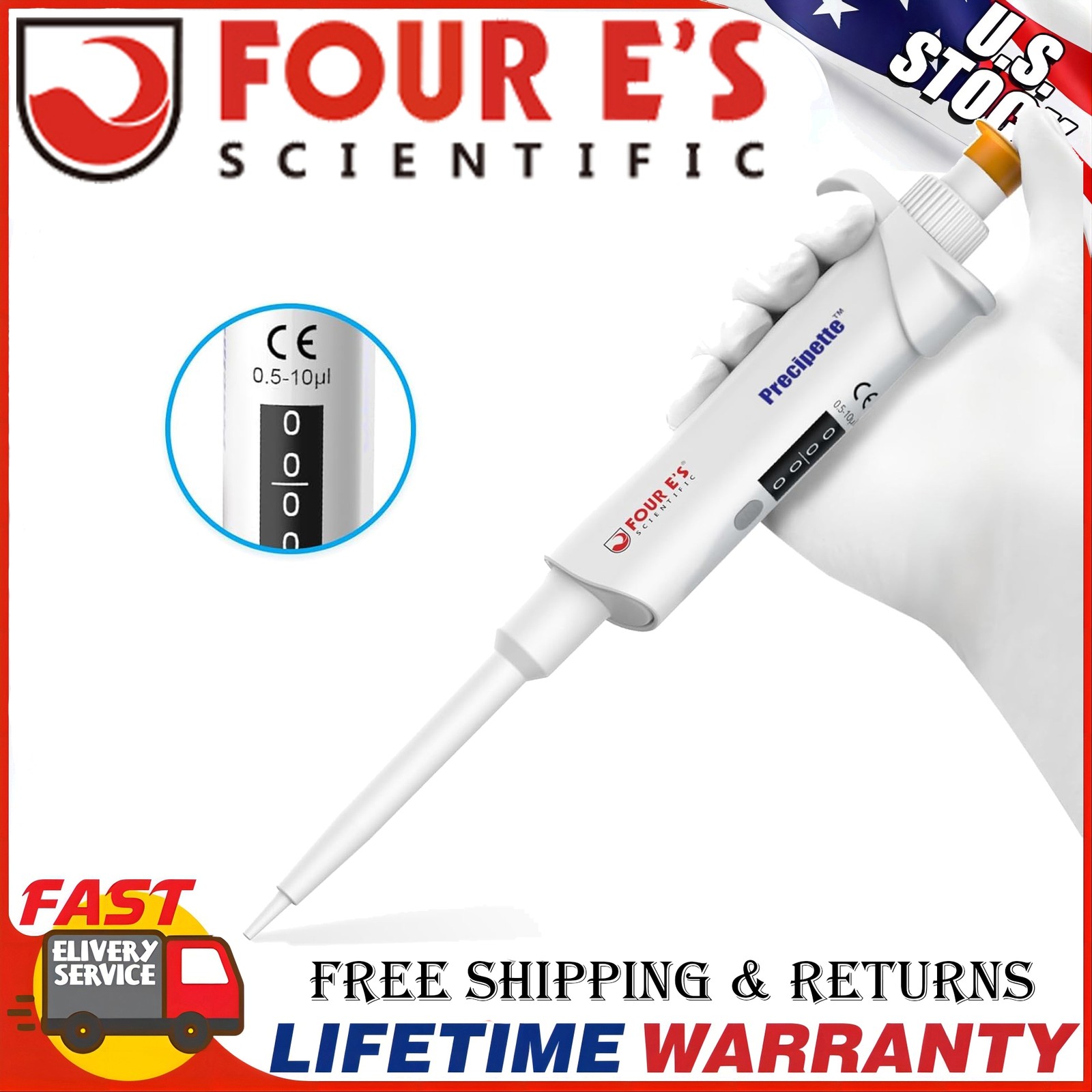 0.1ul-10ml Single Channel Pipettor Adjustable Micropipette Lab High Precision