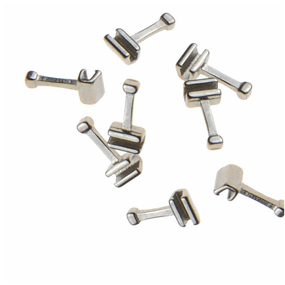 100Pcs Dental Orthodontic Crimpable Hook Long/Medium/Short /Stop Stainless Steel