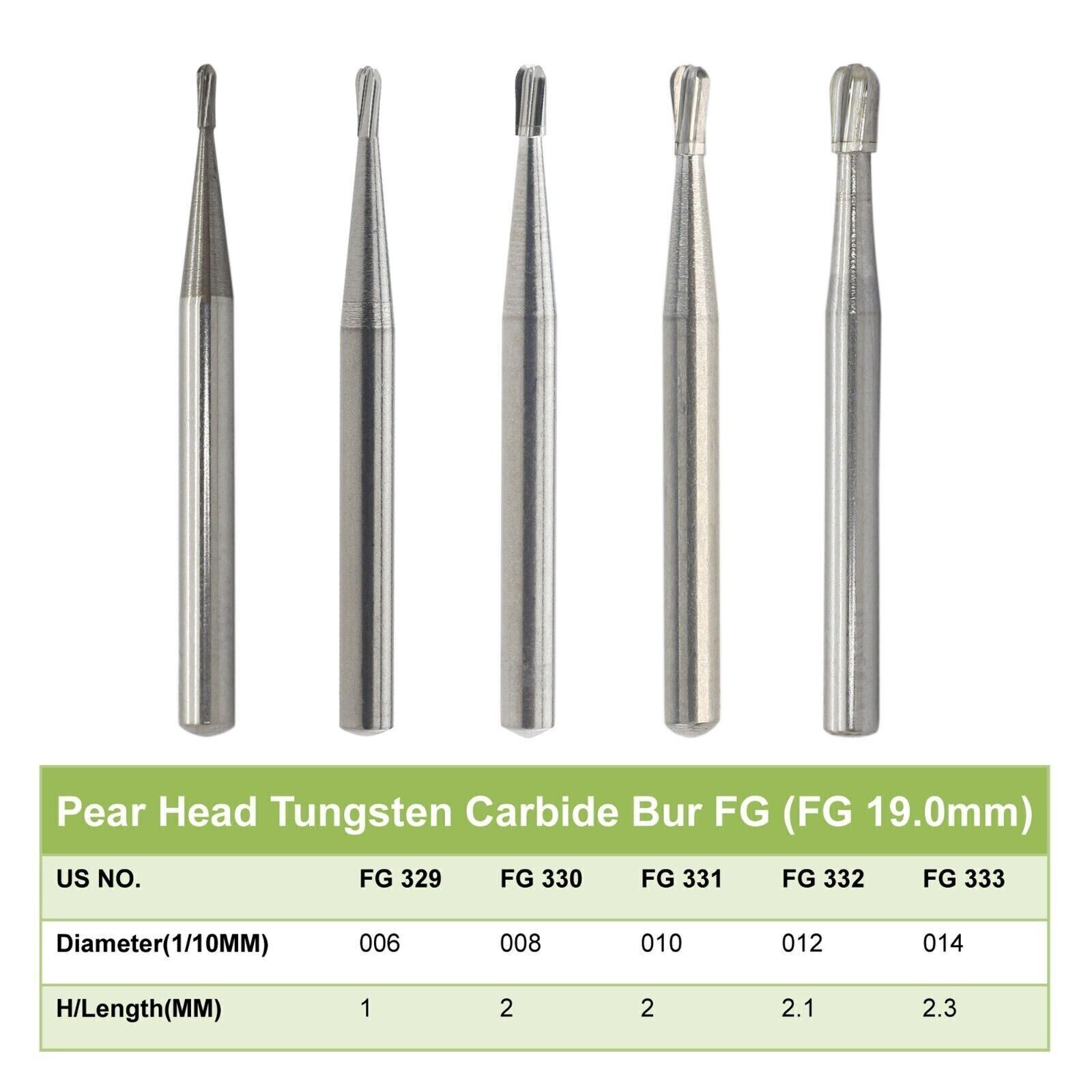 Dental （Surgical ）Burs Carbide Bur Friction Grip FG Round For High Speed 19/25mm