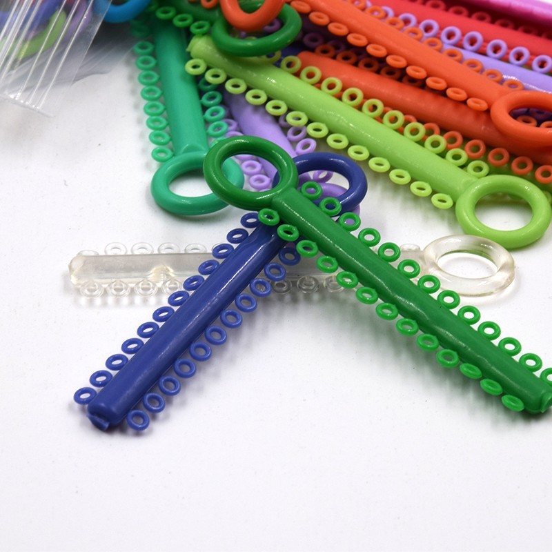 1040 Pcs/1 Pack Dental Orthodontic Ligature Ties Elastic Rubber Bands 37 Colors