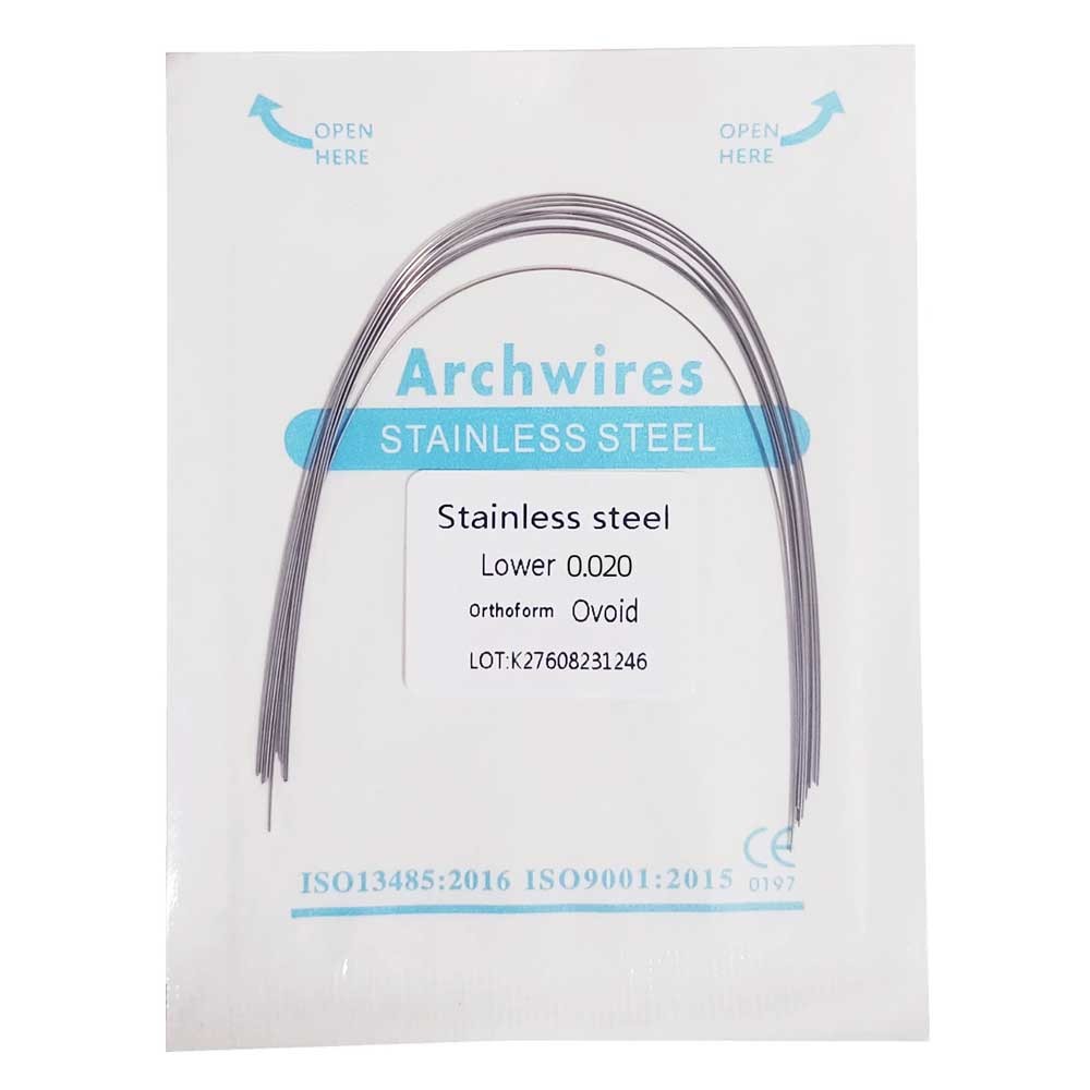 Dental Orthodontic Stainless Steel Round Arch Wire Ovoid Form 10pcs/pack