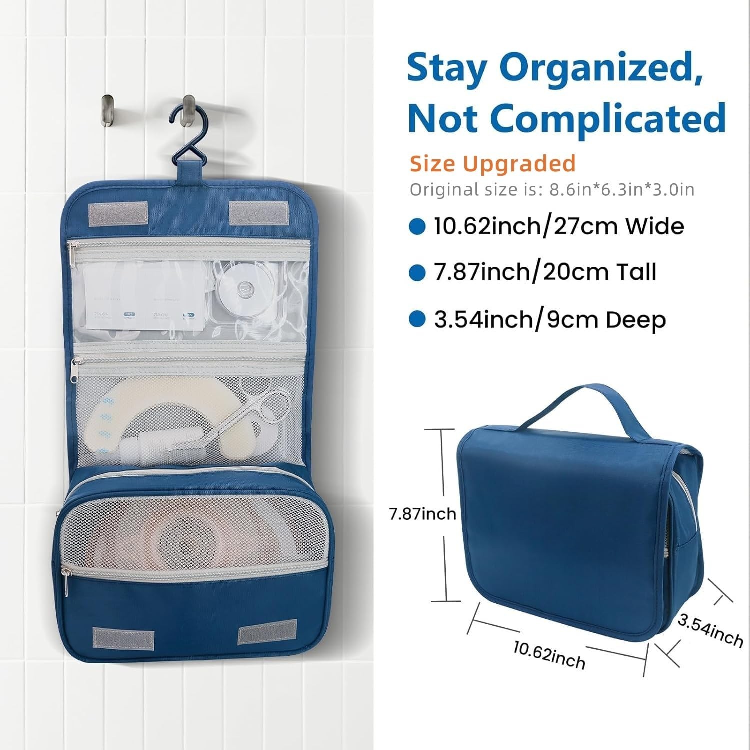 Ostomy Colostomy Travel Bag, Hanging Organizer Bag for Ostomy Supplies