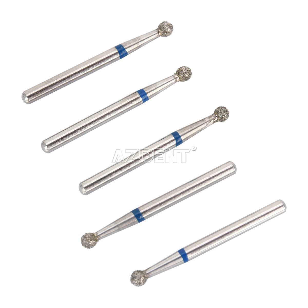 50X (250pcs) AZDENT Dental FG Diamond Burs for High Speed Handpiece