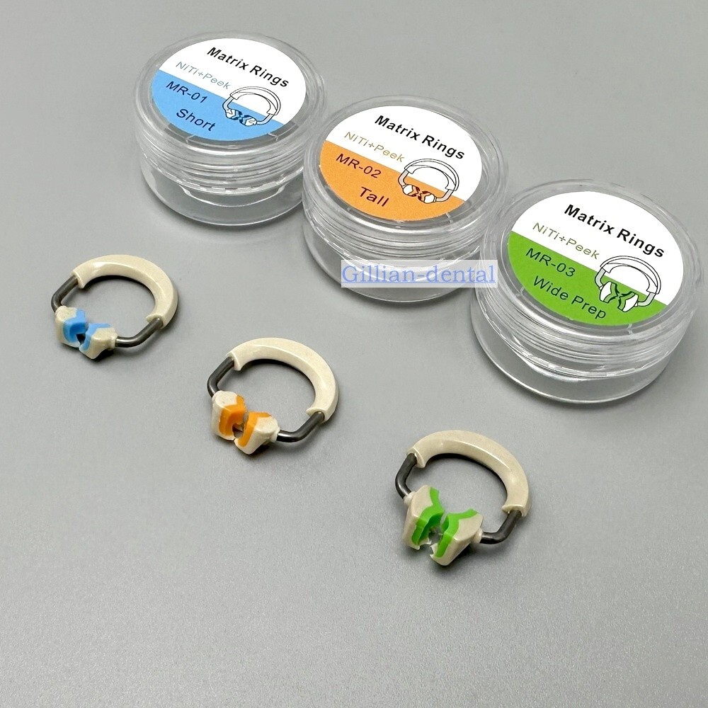 Dental Ortho Sectional Matrix System Nickel Titanium Alloy Matrices Clip Ring