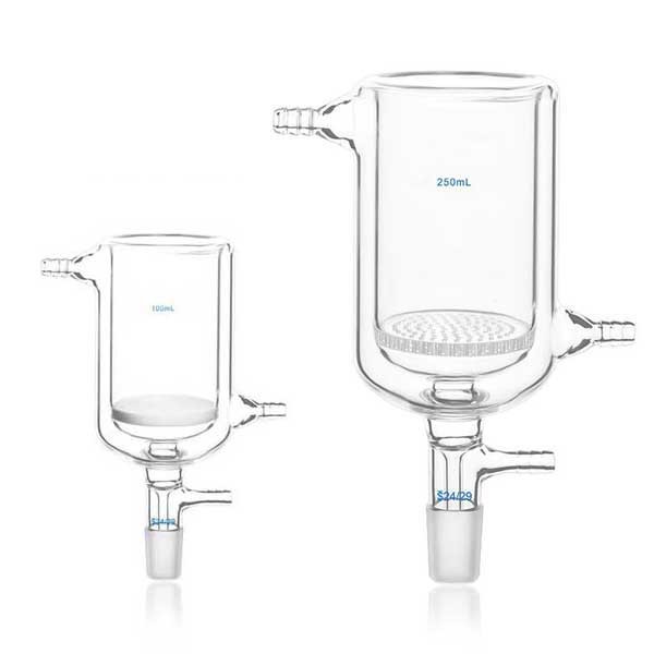 50ml-1000ml Double Layers Filter Funnels w/ Glass Porous Laboratory Supplies ca
