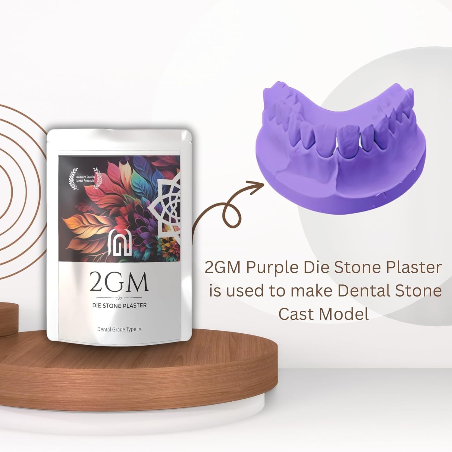 Dental Die Stone Powder Type IV Purple 1Kg for Casting Models and Labs