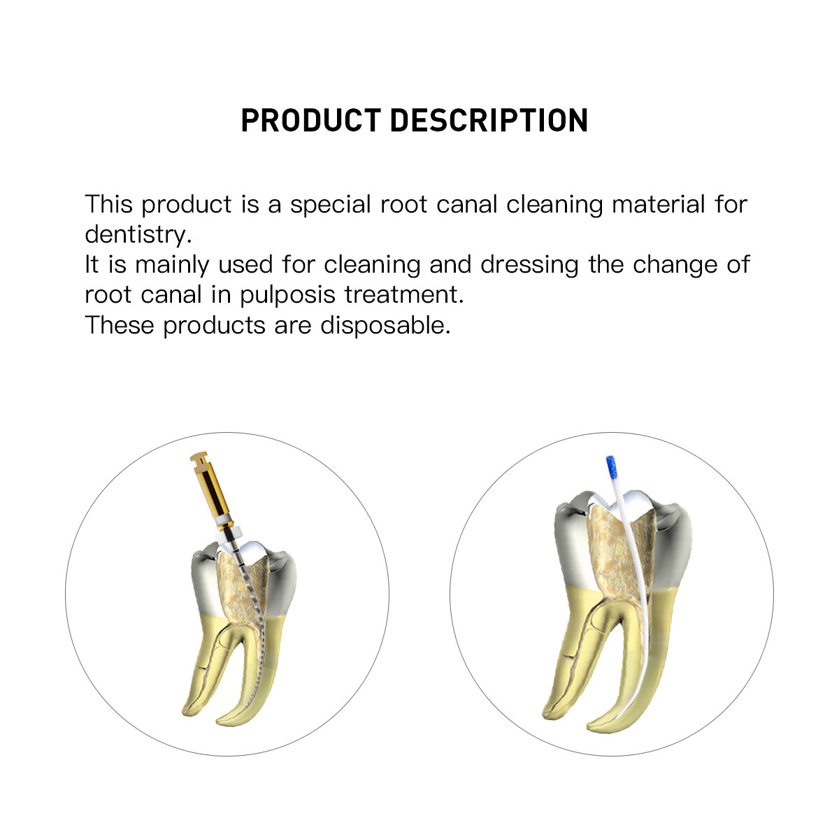 Dental Eododontic Absorbent Paper Points/Gutta Percha Points For Endo Root Canal