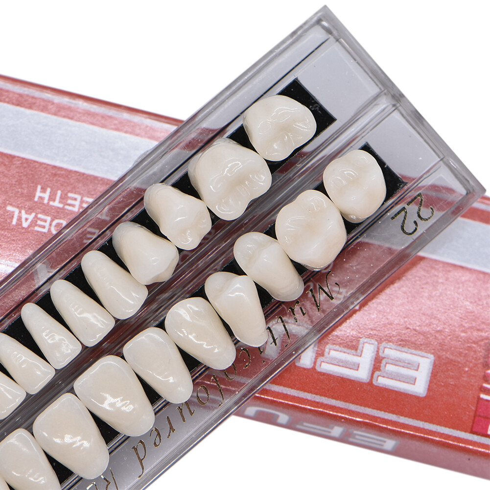 5 Sets Dental Acrylic Resin Denture Shade A2 A3 Upper Lower Full Set False Teeth