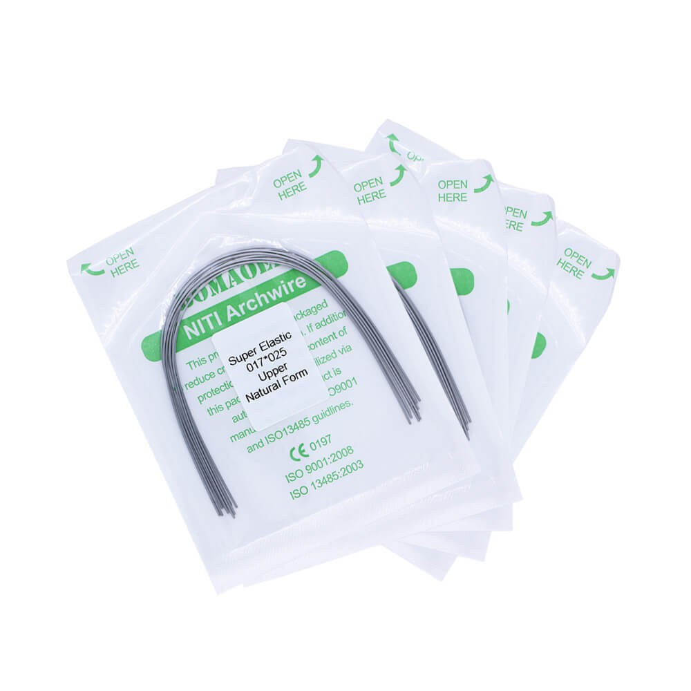 5×Dental Orthodontic Super Elastic Niti Rectangular Arch Wires Nature 17×25Upper