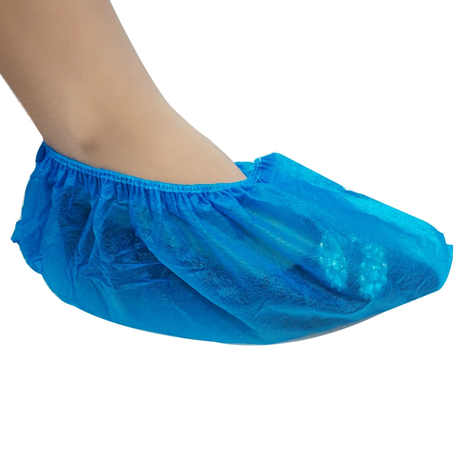 100pcs Blue Disposable Non-woven Shoe Covers Non-slip Wear-resistant Shoe Covers