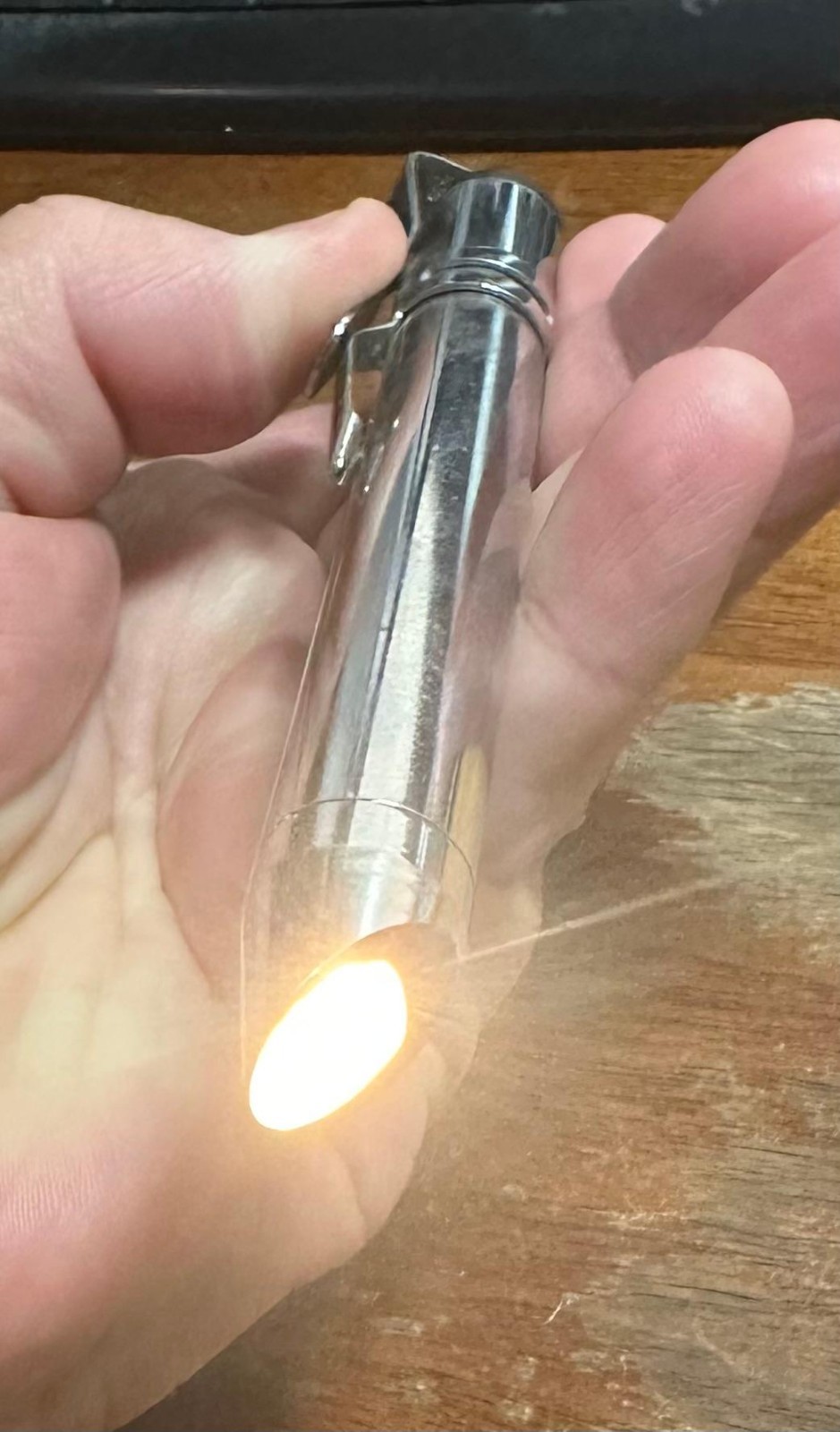 Vintage DR Doctors Pen Light Chrome Made In USA – WORKS GREAT!