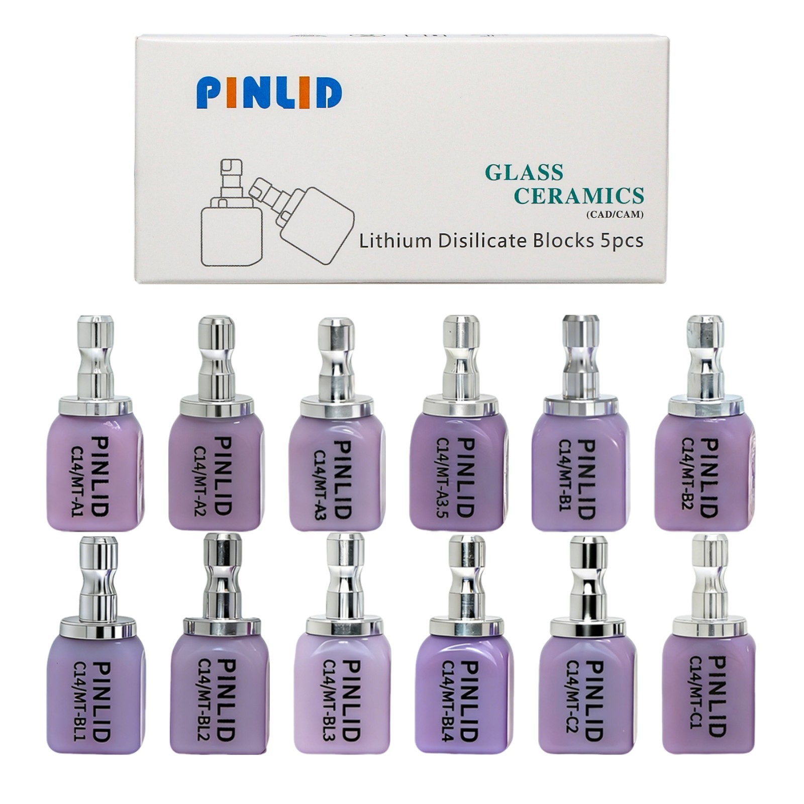 US Dental C14 CAD/CAM Emax Glass Ceramic Block Lithium Disilicate CEREC Block