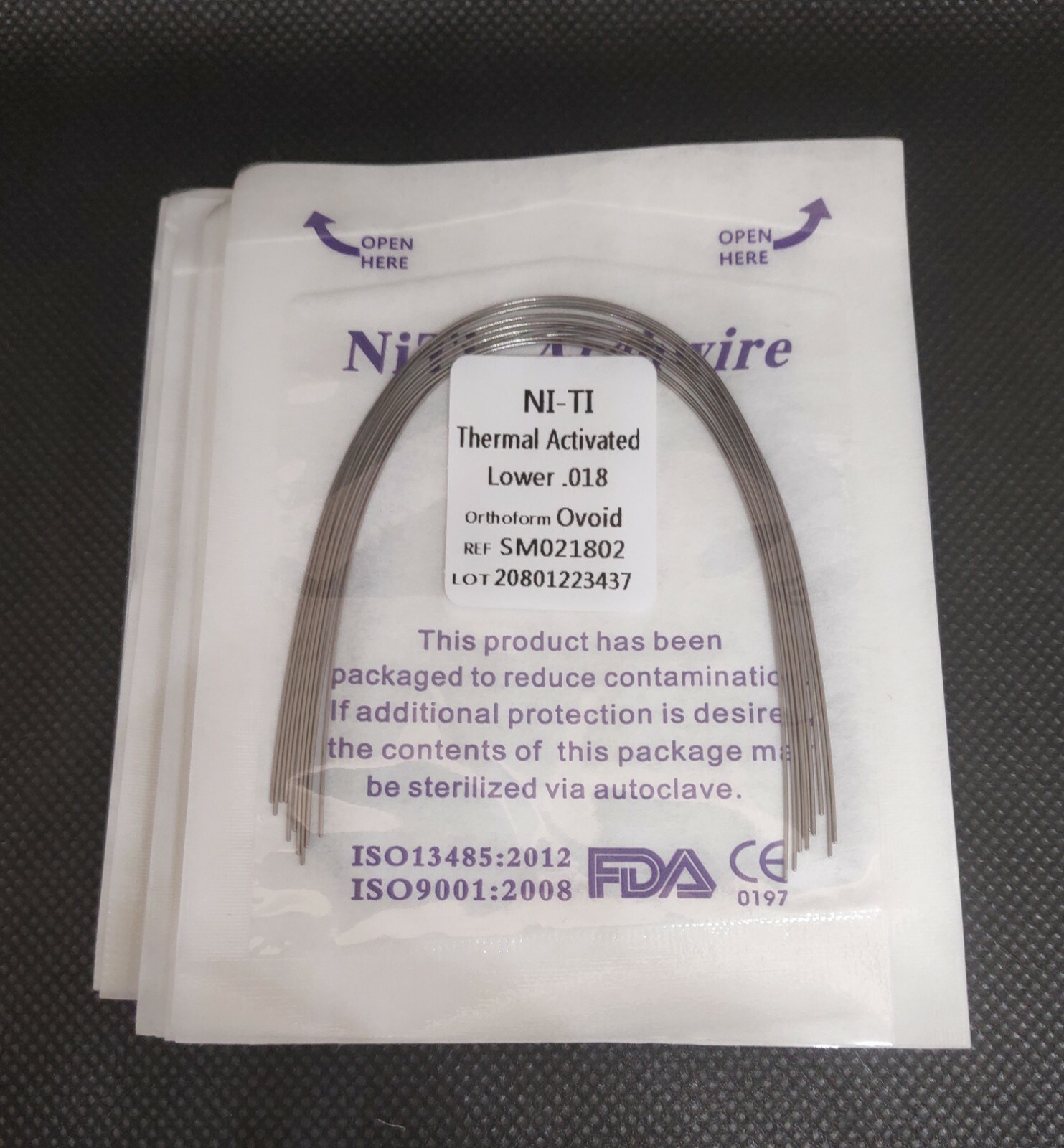 Dental Orthodontic Thermal Activated Niti Wires Round Arch Wires Ovoid Form